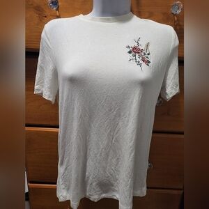 H&M Jersey Top with Embroidery Small